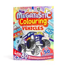 Bookoli Megatastic Colouring: Vehicles Colouring Book MEG-10