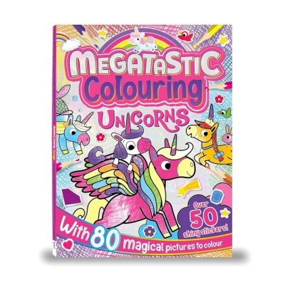 Bookoli Megatastic Colouring: Unicorns Colouring Book MEG-12