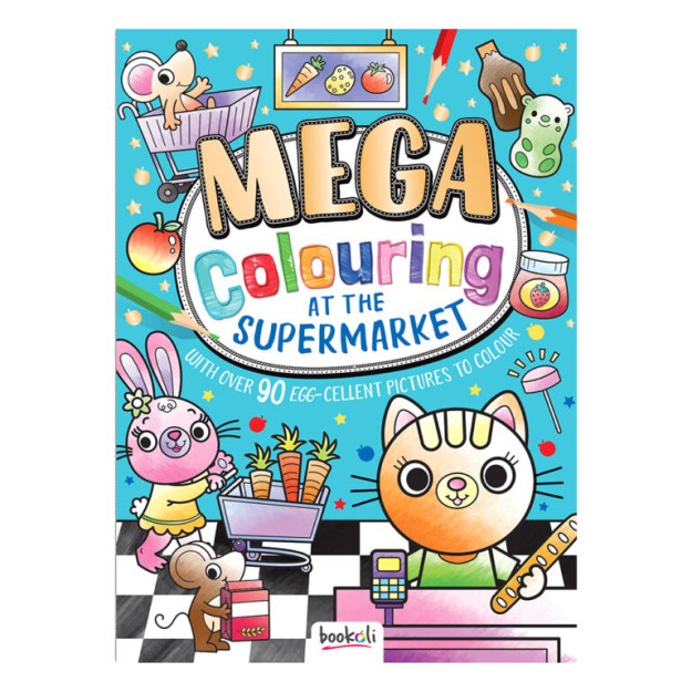 Mathv Mega Colouring: At the Supermarket Colouring Book MEG-15