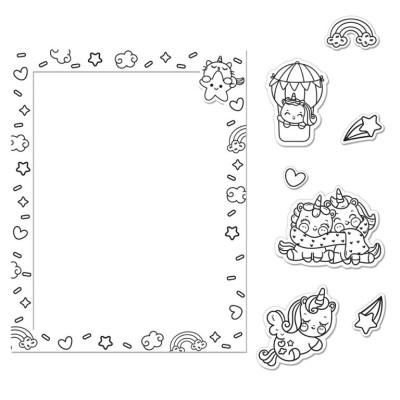 Mathv Kaleidoscope Colour-Me Magnets: Magical Unicorns Colouring Book με Μαγνήτες KMM-02