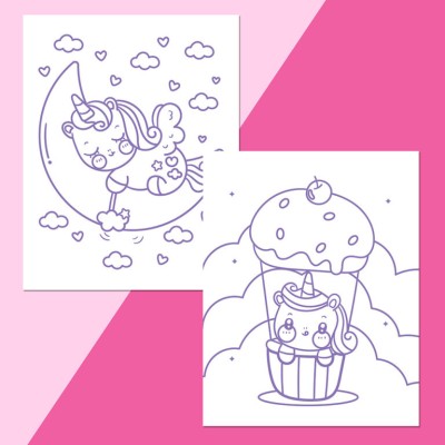 Mathv Kaleidoscope Colour-Me Magnets: Magical Unicorns Colouring Book με Μαγνήτες KMM-02