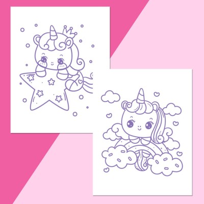 Mathv Kaleidoscope Colour-Me Magnets: Magical Unicorns Colouring Book με Μαγνήτες KMM-02