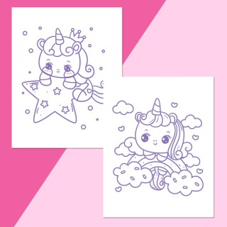 Mathv Kaleidoscope Colour-Me Magnets: Magical Unicorns Colouring Book με Μαγνήτες KMM-02