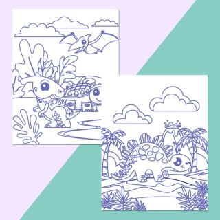 Mathv Kaleidoscope Colour-Me Magnets: Roarsome Dinosaurs Colouring Book με Μαγνήτες KMM-03