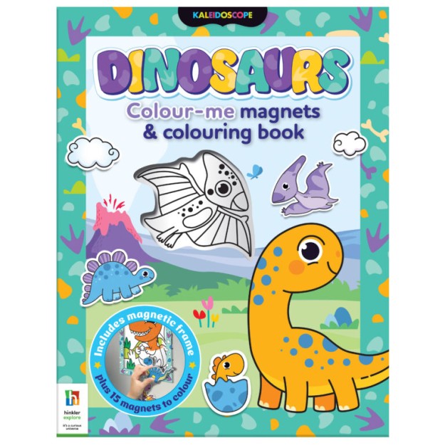 Mathv Kaleidoscope Colour-Me Magnets: Roarsome Dinosaurs Colouring Book με Μαγνήτες KMM-03