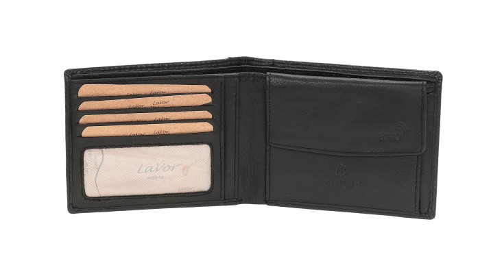 Lavor 1-3752 Ανδρικό Δερμάτινο Πορτοφόλι Μαύρο
