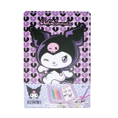 HAPPIHOBBI ART JOURNAL KUROMI ΜΕ NEON ΜΑΡΚΑΔΟΡΟΙ