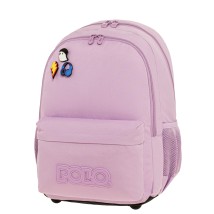 Polo Pins Σχολική Τσάντα Πλάτης Δημοτικού Λιλά 9-01-059-4501
