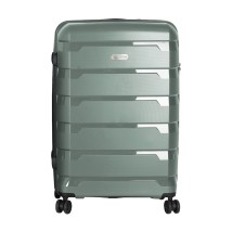 Polo Tokyo PP Trolley Μεγάλη Βαλίτσα Ταξιδίου Σκληρή Χακί 92Lt Υ.75cm Μ.49cm Π.30cm. +5cm 9-65-004-6500