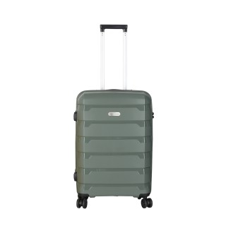 Polo Tokyo PP Trolley Μεσαία Βαλίτσα Ταξιδίου Σκληρή Χακί 62Lt Υ.65cm Μ.40cm Π.36cm +5cm 9-65-003-6500