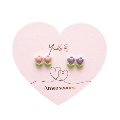 Yuko B. Soulmate Σκουλαρίκια Λουλούδι Aurelia Stainless Steel YB-500-371