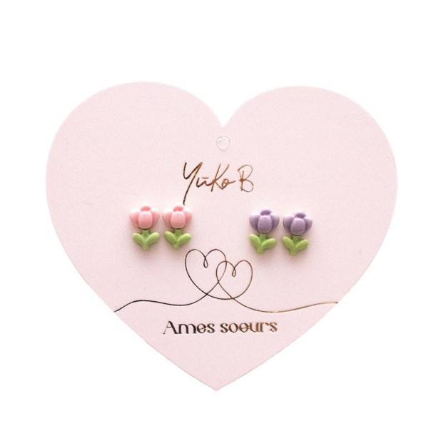 Yuko B. Soulmate Σκουλαρίκια Λουλούδι Aurelia Stainless Steel YB-500-371