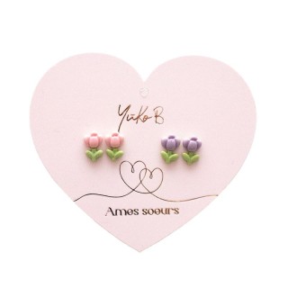Yuko B. Soulmate Σκουλαρίκια Λουλούδι Aurelia Stainless Steel YB-500-371