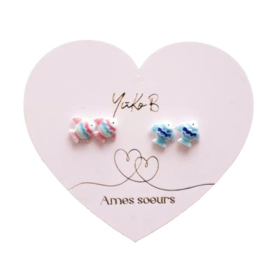 Yuko B. Soulmate Σκουλαρίκια Ψαράκια Stainless Steel YB-500-367