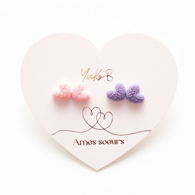 Yuko B. Soulmate Σκουλαρίκια Καρδιές Stainless Steel YB-500-366