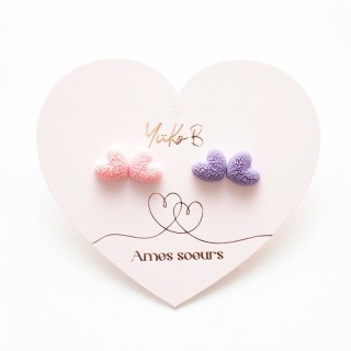 Yuko B. Soulmate Σκουλαρίκια Καρδιές Stainless Steel YB-500-366