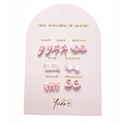 Yuko.B Σκουλαρίκια Une Semaine De Poesie 7 Ζευγάρια Stainless Steel YB-500-375