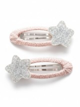 Yuko.B Barrettes Blue Stars Κοκαλάκια με Κλιπ Σετ 2 Τεμαχίων YB-500-285