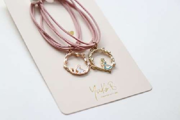 Yuko.B Alice Circle Σετ 2 Τεμαχίων Λαστιχάκια Μαλλιών YB-500-098
