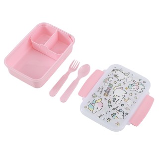 I-Total Lunch Box Unicorn Πλαστικό Δοχείο Φαγητού Ροζ 650ml BPA FREE ID2030