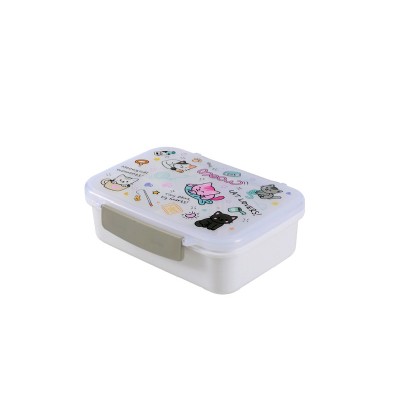 I-Total Lunch Box Cat Πλαστικό Δοχείο Φαγητού Λευκό 650ml BPA FREE ID2028
