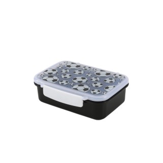 I-Total Lunch Box Goal Πλαστικό Δοχείο Φαγητού Λευκό/Μαύρο 650ml BPA FREE ID2023