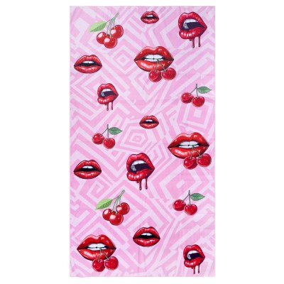 ESTIA ΠΕΤΣΕΤΑ ΘΑΛΑΣΣΗΣ MICROFIBER ΜΕ ΤΣΑΝΤΑΚΙ CHERRY ROSE