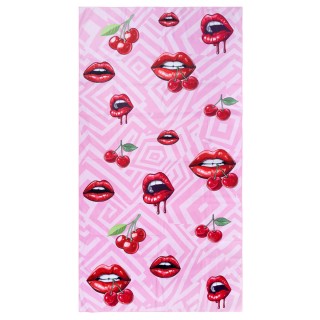 ESTIA ΠΕΤΣΕΤΑ ΘΑΛΑΣΣΗΣ MICROFIBER ΜΕ ΤΣΑΝΤΑΚΙ CHERRY ROSE