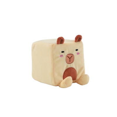 I-Total Παιδικό Διακοσμητικό Μαξιλάρι Squishy Cube Capybara Μπεζ 10cm XL2784I