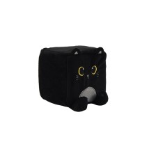 I-Total Παιδικό Διακοσμητικό Μαξιλάρι Squishy Cube Cat Μαύρο 10cm XL2784B