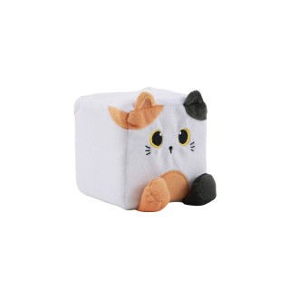 I-Total Παιδικό Διακοσμητικό Μαξιλάρι Squishy Cube Cat Λευκό 10cm XL2784C