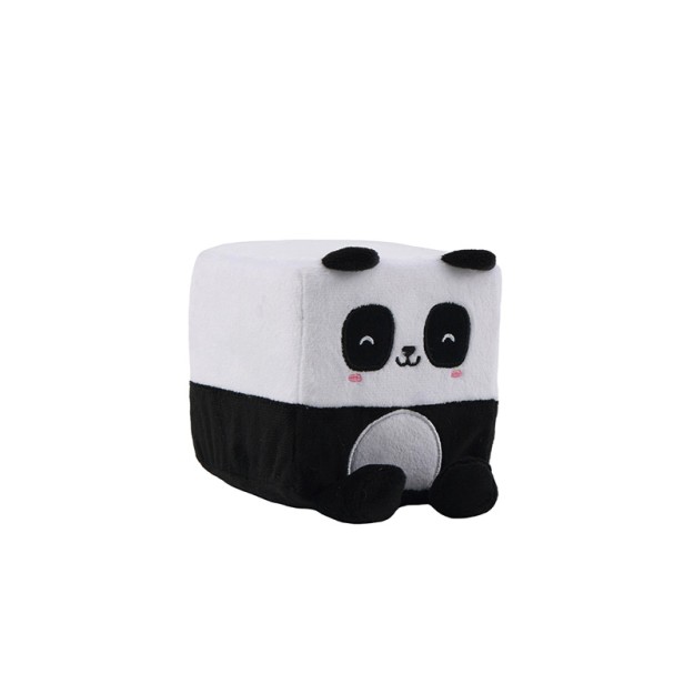 I-Total Παιδικό Διακοσμητικό Μαξιλάρι Squishy Cube Panda Μαύρο/Λευκό 10cm XL2784K