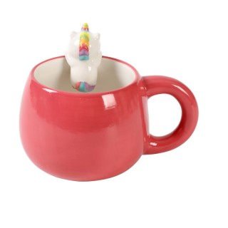 I-Total Κούπα Κεραμική Ροζ ''Unicorn'' 470ml XL2565