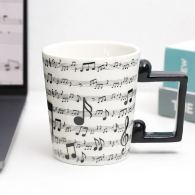 I-Total Κούπα Κεραμική Λευκή ''Music'' 295ml XL1923C