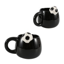 I-Total Κούπα Κεραμική Μαύρη ''Football'' 470ml XL2525J