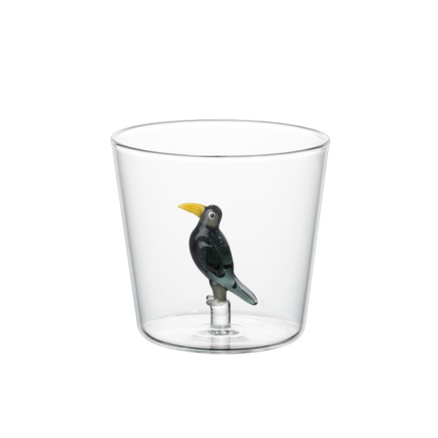 I-Total In-Glass Cup Γυάλινο Ποτήρι με Σχέδιο ''Raven'' XL3299
