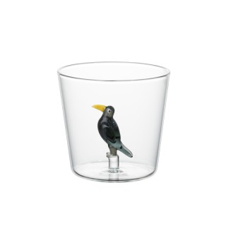 I-Total In-Glass Cup Γυάλινο Ποτήρι με Σχέδιο ''Raven'' XL3299