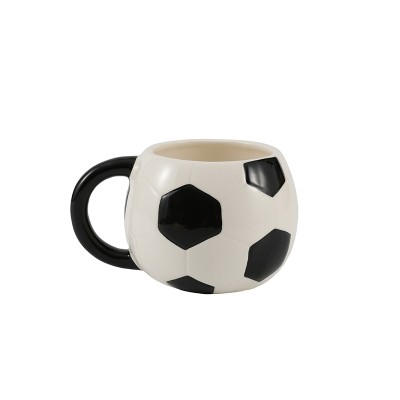 I-Total Chunky Κούπα Κεραμική Μαύρο/Λευκό ''Football'' 410ml XL2568K