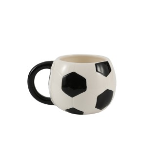 I-Total Chunky Κούπα Κεραμική Μαύρο/Λευκό ''Football'' 410ml XL2568K