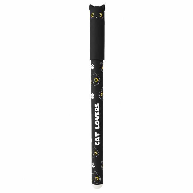 I-Total Erasable Pen Cat Lovers ''Black Cat'' Μπλε μελάνι XL1873H