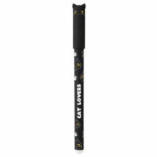 I-Total Erasable Pen Cat Lovers ''Black Cat'' Μπλε μελάνι XL1873H