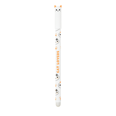 I-Total Erasable Pen Cat Lovers ''White Cat'' Μπλε μελάνι XL1873I