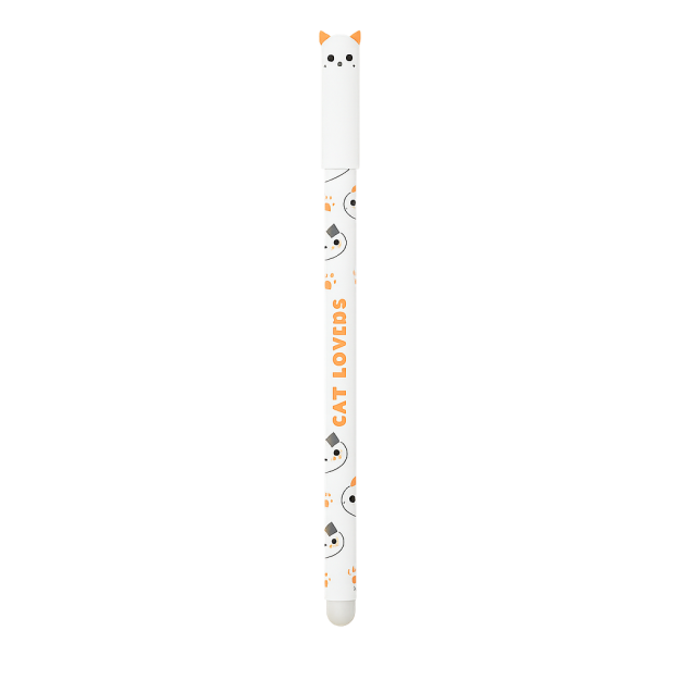 I-Total Erasable Pen Cat Lovers ''White Cat'' Μπλε μελάνι XL1873I