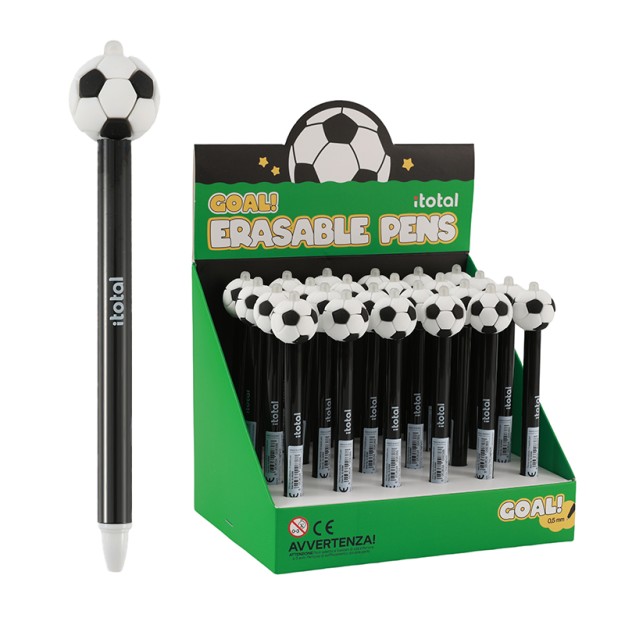 I-Total Erasable Pen Μαύρο ''Football'' με Μπλε μελάνι XL1839X