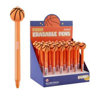 I-Total Erasable Pen Πορτοκαλί ''Basket'' με Μπλε μελάνι XL1839Y