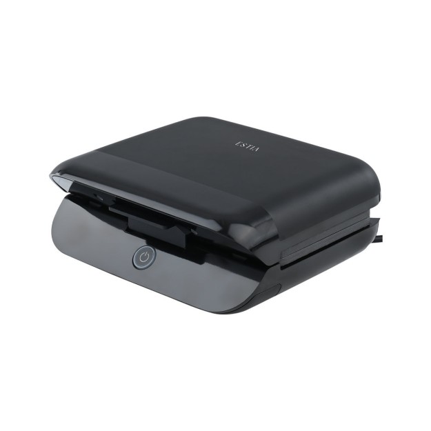 ESTIA ΤΟΣΤΙΕΡΑ BLACK & INOX 2 ΘΕΣΕΩΝ 800W ΜΕ ΑΠΟΣΠΩΜΕΝΕΣ ΑΝΤΙΚΟΛΛΗΤΙΚΕΣ ΠΛΑΚΕΣ