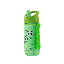 I-Total Παγούρι Θερμός με Καλαμάκι Πράσινο ''Panda'' 420ml ID0561A