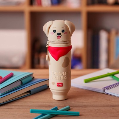 Legami Milano Κασετίνα Βαρελάκι Σιλικόνη Kawaii Μπεζ ''Golden'' KA0025