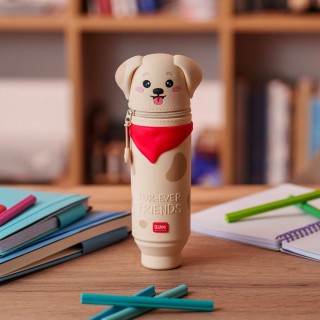 Legami Milano Κασετίνα Βαρελάκι Σιλικόνη Kawaii Μπεζ ''Golden'' KA0025