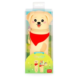Legami Milano Κασετίνα Βαρελάκι Σιλικόνη Kawaii Μπεζ ''Golden'' KA0025